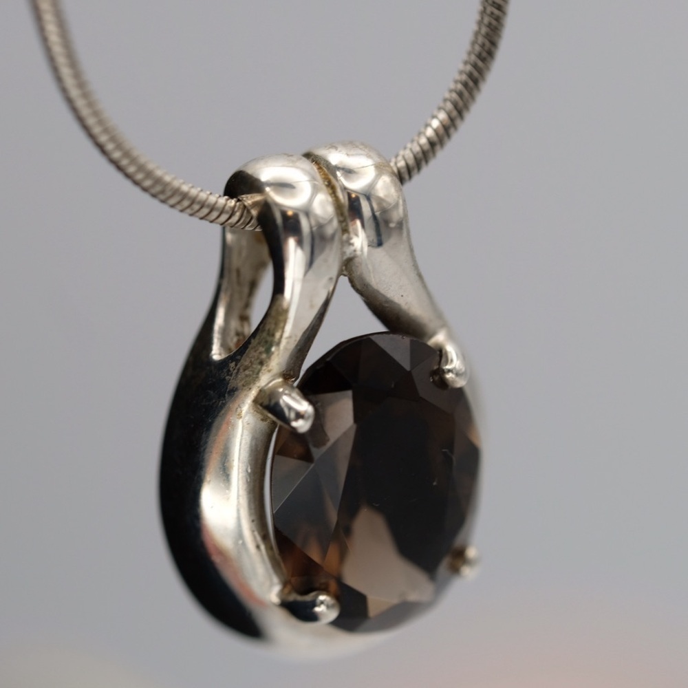 Paolo Romeo Pendant on 12.43 G Sterling Silver Omega Chain GORGEOUS - Picture 9 of 16